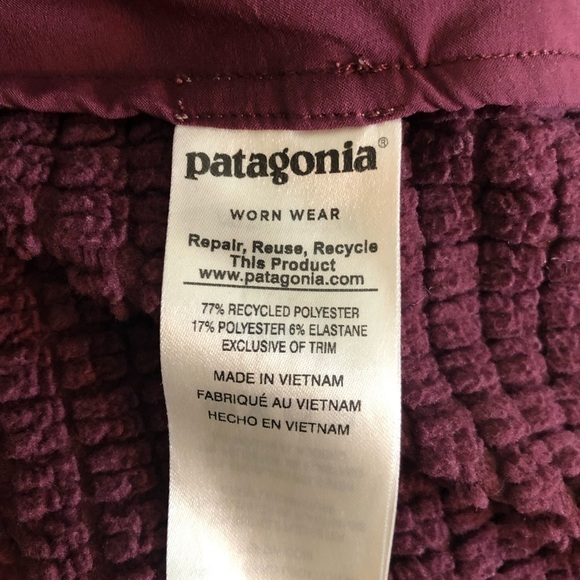 Patagonia Dark Ruby (Burgundy) R1 TechFace  Fleece Jacket Ladies Lg - Picture 10 of 13